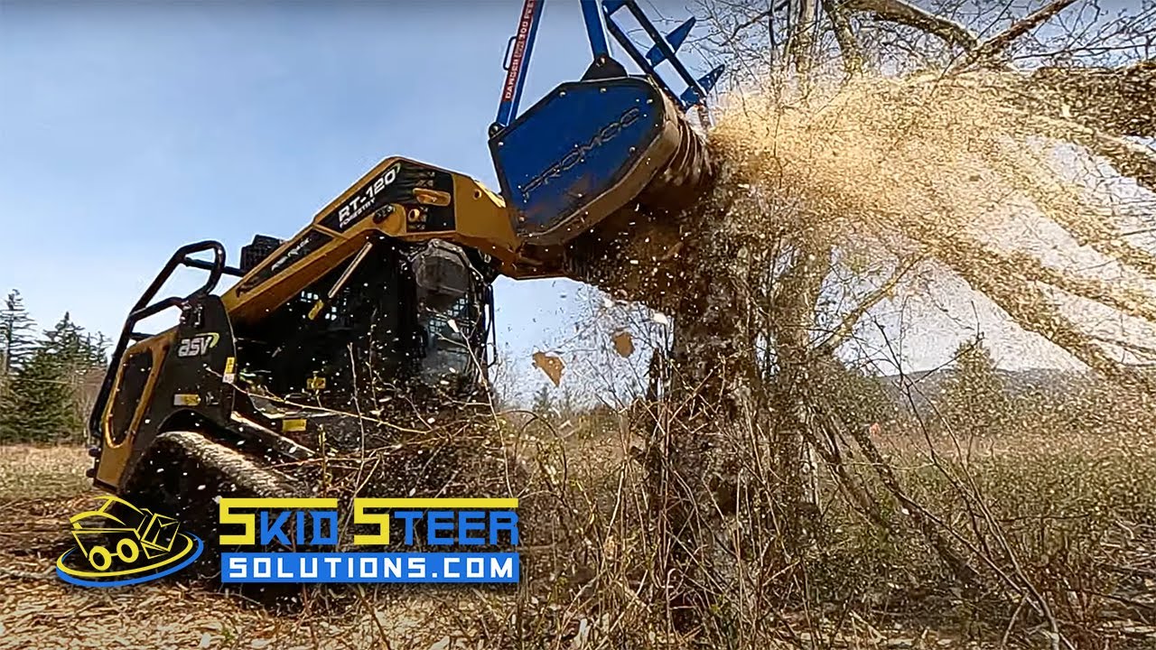 POWERFUL Promac Skid Steer Drum Mulchers Skid Steer Solutions YouTube