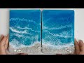 Ocean Epoxy Resin Art - DIY - Okyanus Efektli Epoksi Tablo Yapımı