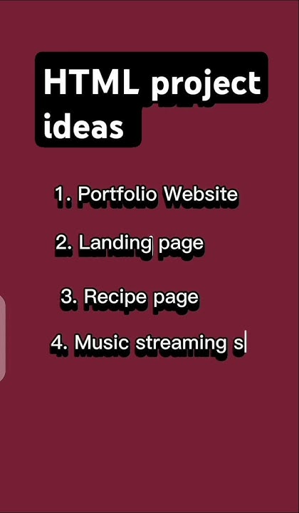 HTML project ideas #coding #html #webdevbeginner - YouTube