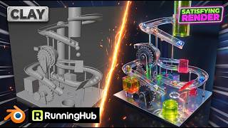 How to Make Viral Satisfying 3D Loops in Blender With RunningHub AI