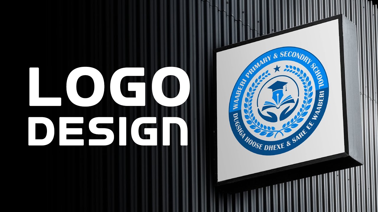 Baro sida loo sameeyo Logo waxbarasho circle ah | Circle Logo Design