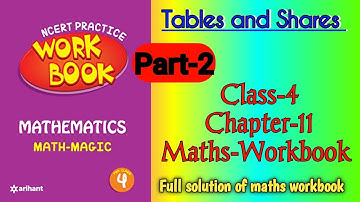 Tables and Shares Class 4 Chapter‐11 (Part-2) Maths‐Workbook fully solved exercise @NCERTTHEMIND