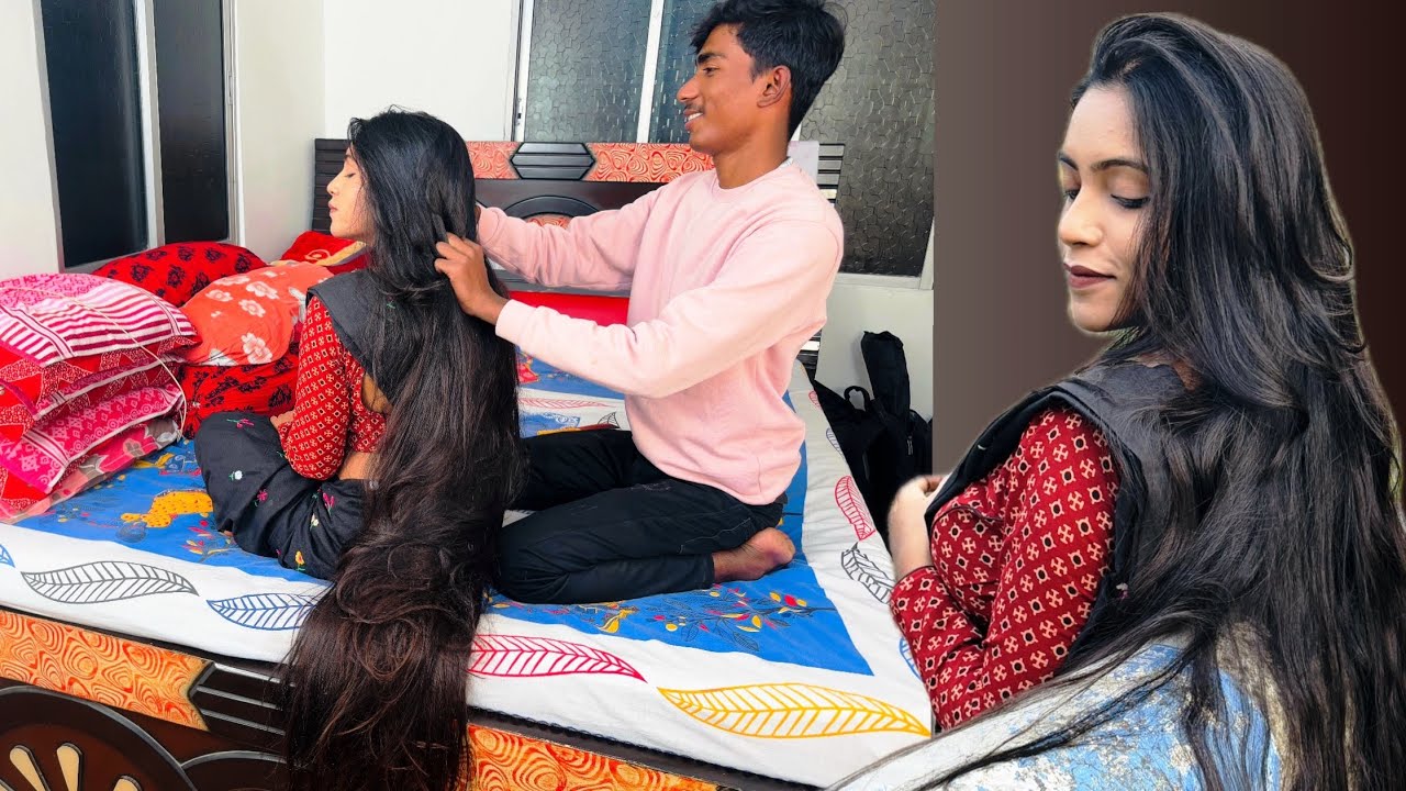 new hair play story video || once again Anushree is back || bengali hair play ASMR story video