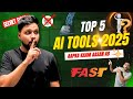 Top 5 AI Tools in 2025 You MUST Try 🚀 | Artificial Intelligence | Best AI Tool Developers #ai #2025