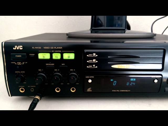 JVC XL-MV33 Triple Tray Karaoke CD Player with 3 Mic Inputs