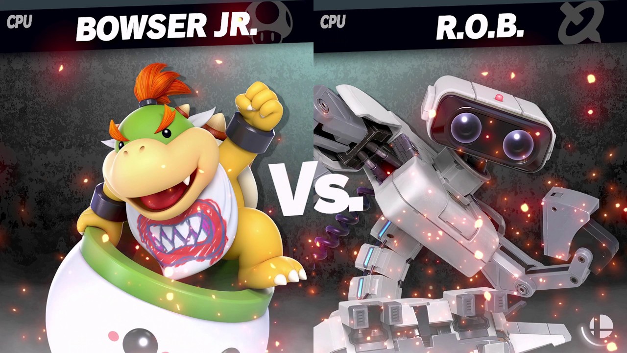 LVL 9 CPU Bowser Jr. VS. ROB - Super Smash Bros. Ultimate - YouTube