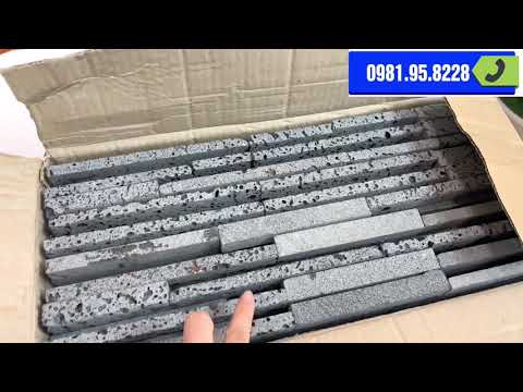 Đá ghép ong xám ốp tường KT 100x500mm