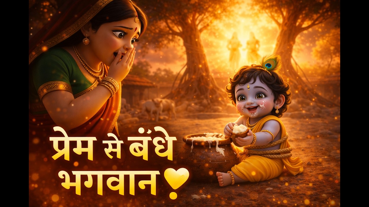 Little Krishna & Mother Yashoda  | Yashomati  ka Nandlala Bhajan | Kids Devotional Song