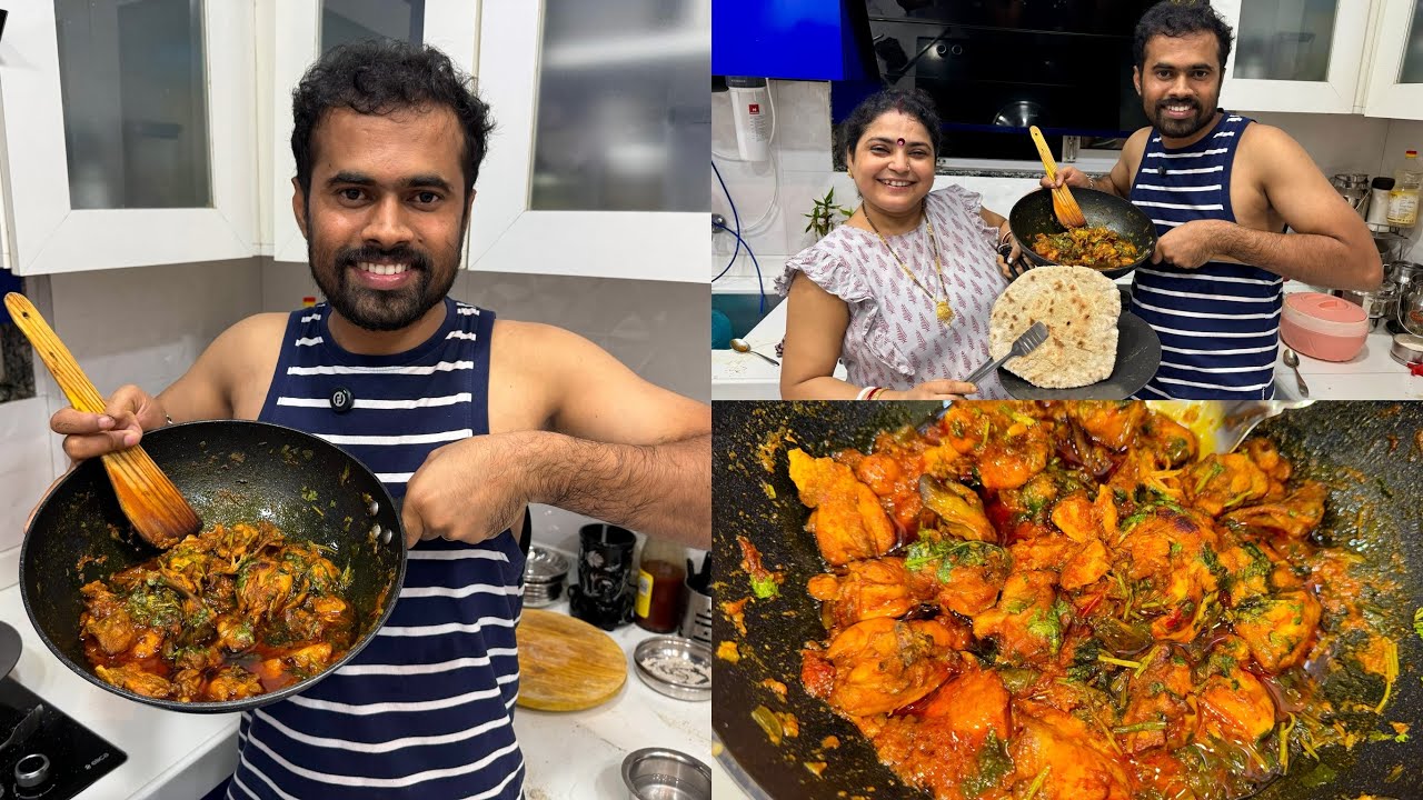 PEHLI BAAR SHIVA NE BANAYA HUMARE LIYE CHICKEN CURRY AND BAJRE KI ROTI 🔥🤩