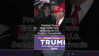 WATCH: President Trump ENDORSES Dave McCormick for U.S. Senate in Pennsylvania