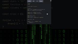 Matrix Rain 🌧️ Effects by using HTML CSS and JavaScript