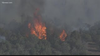 Crews continue to fight Rafael Fire burning in the Prescott National Forest