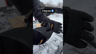 How cold is too cold for work 🥶 #coldweather #snow #carpentry #construction