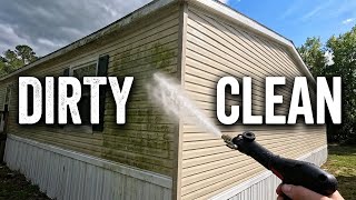 Watch this full soft washing transformation of a mobile home in Lake Marion, Florida! 🏡✨ screenshot 3