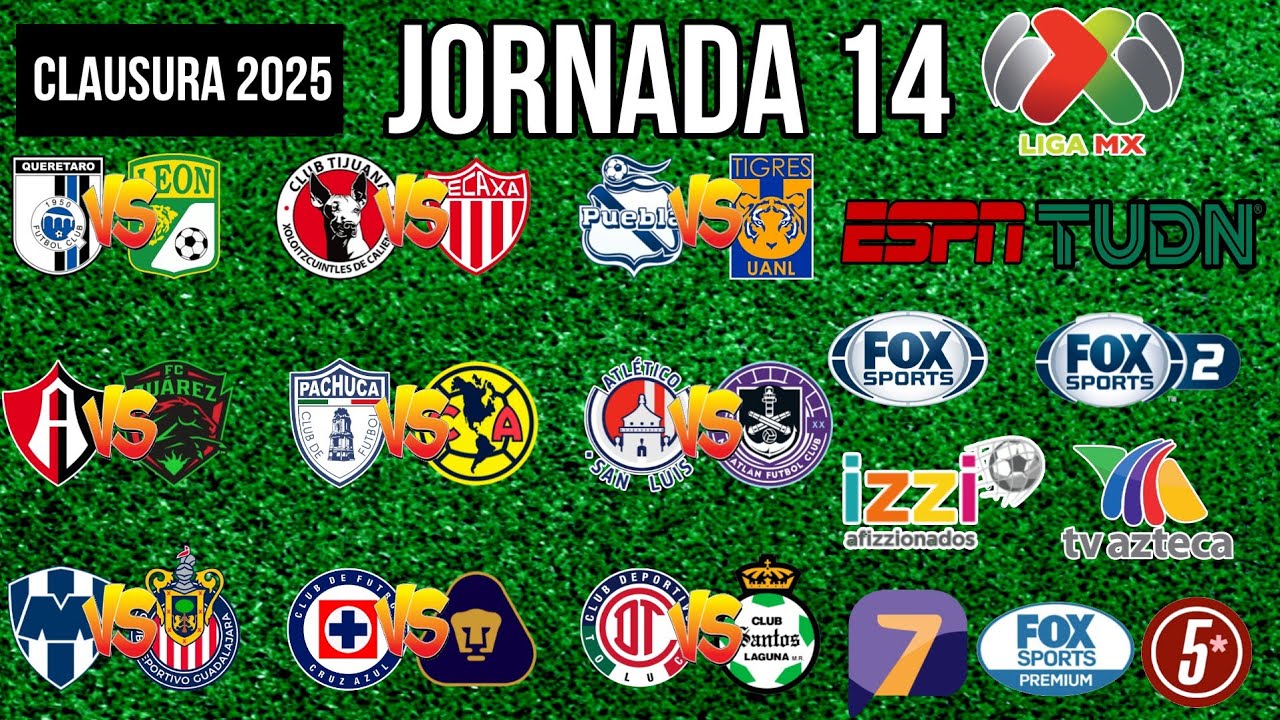 FECHAS, HORARIOS Y CANALES PARA LA JORNADA 14 DE LA LIGA MX CLAUSURA ...