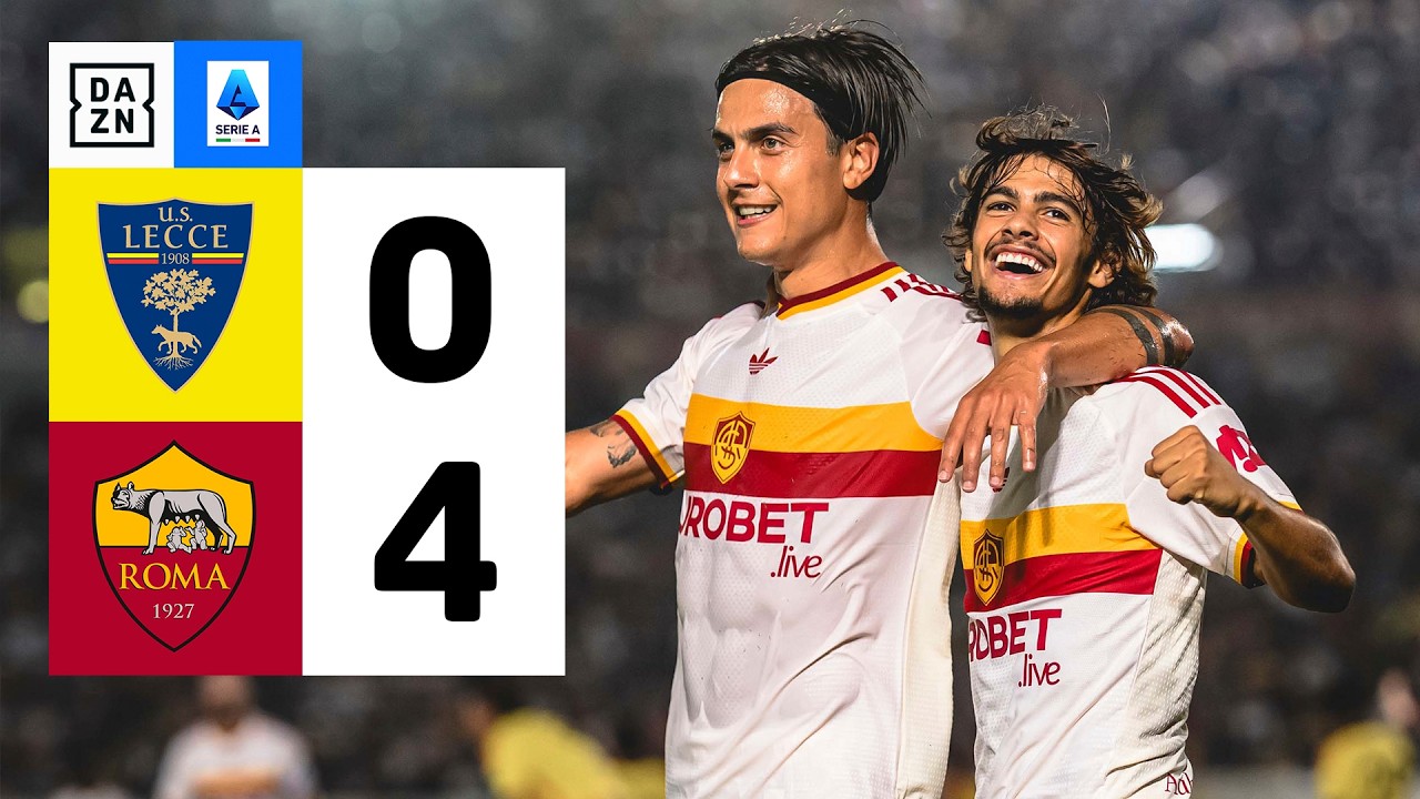Resumen: Lecce vs Roma (0-4) | Resumen y goles | Highlights Serie A