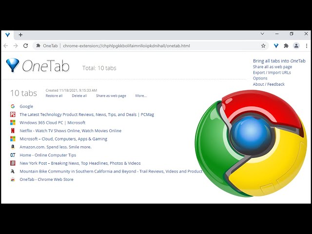 Organize Your Browser Tabs with OneTab, but Back Them Up, Too