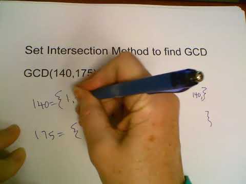 Unit 3 GCD - Set Intersection Method