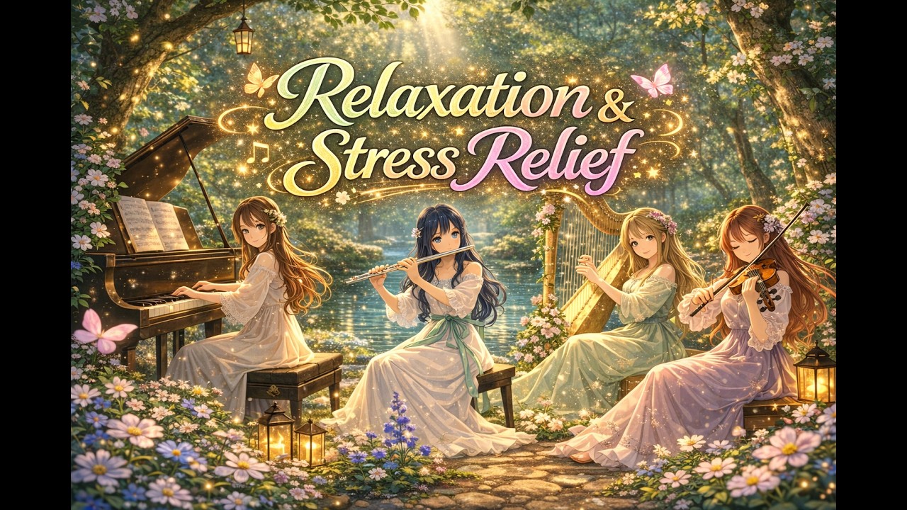 Healing Instrumental Music 🌿 | Piano, Flute, Violin & Harp for Relaxation