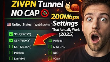 ZIVPN Tunnel NO CAP 🚫🐌 | 200Mbps Settings That Actually Work (2025)