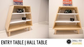 This week I made a modern entry table. I designed this modern entry table recently for a client and today I show you how you to can 