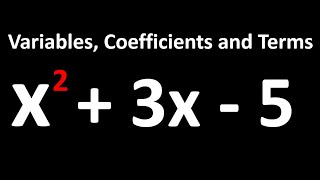 Variables, Coefficients and Terms