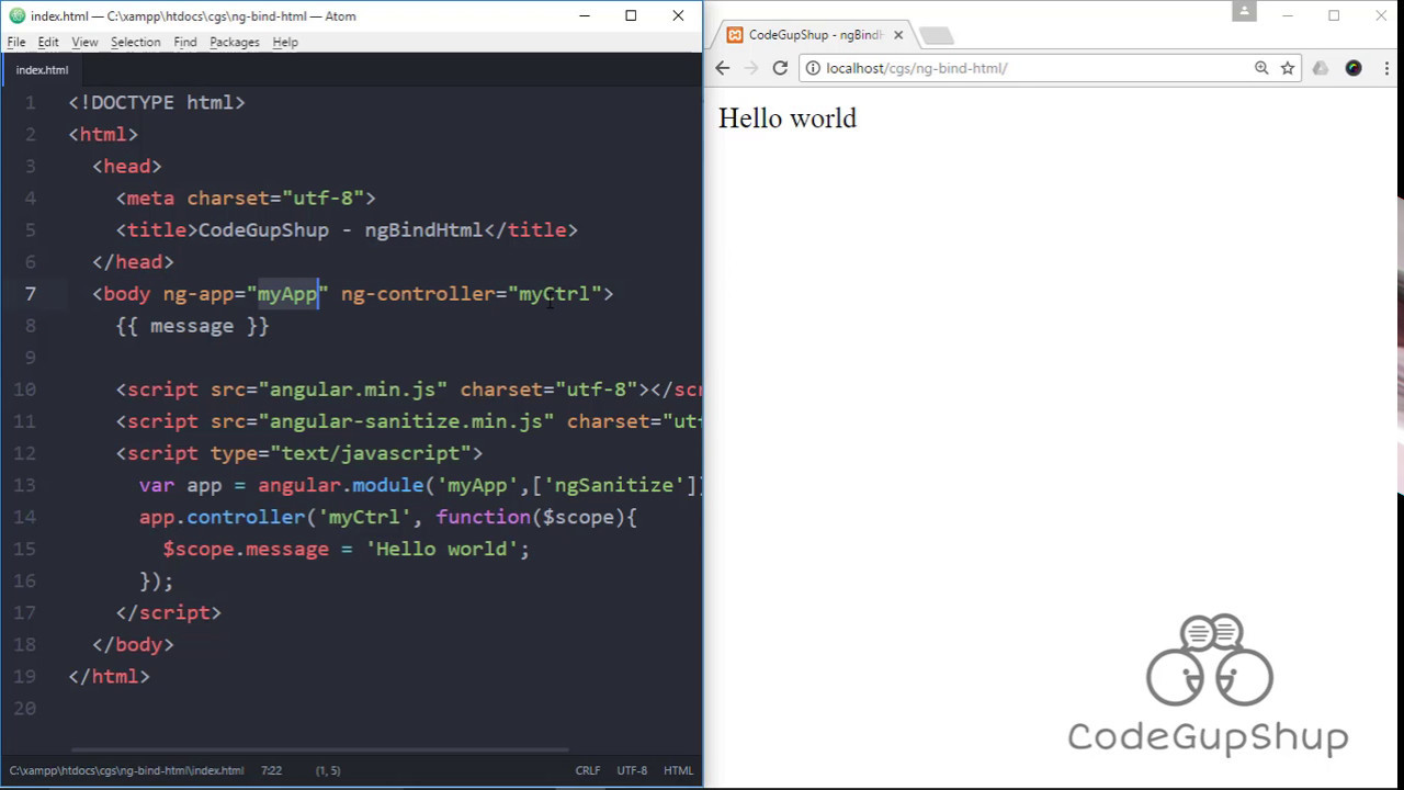 Display Html In Angularjs Using Ng-Bind-Html