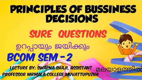 Principles of Business Decisions Sure questions