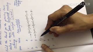 Time series: weighted moving average