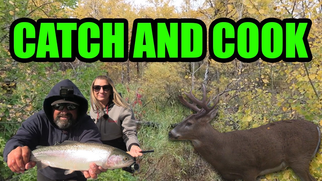 Береговая рыбалка и приготовление радужной форели | Подготовка к сезону охоты на оленей!