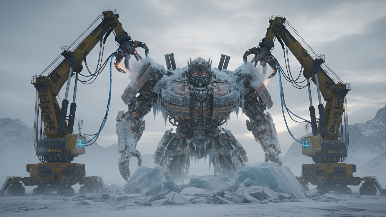 GLACIUS-OMEGA: A Giant Dead Transformer Robot Found | Epic ASMR Salvage