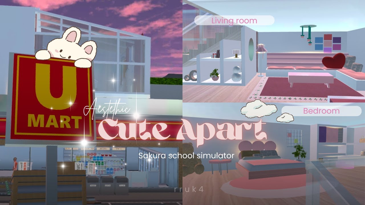 (Save + Edit) Apartemen  estetik di atas Umart 🏪💖🎀di Sakura School Simulator #1 | Req Subscriber !!!