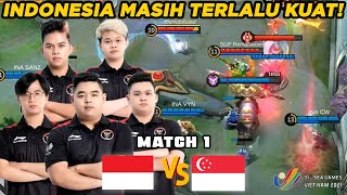 PERGANTIAN ROSTER?? GA NGARUH SAMA SEKALI BOSS, INDO MASIH SUPER KUAT!! - Indonesia vs SG Match 1