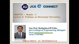 JCE  MAT  Module-1 L(5) Problems on Directional Derivatives by Shafiqahmed