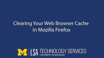 Clearing Your Web Browser Cache in Mozilla Firefox