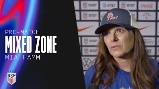 PRE-MATCH MIXED ZONE: Mia Hamm | July 12, 2024