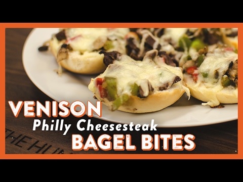 Venison Philly Cheesesteak Bagel Bites | Legendary Recipe - YouTube