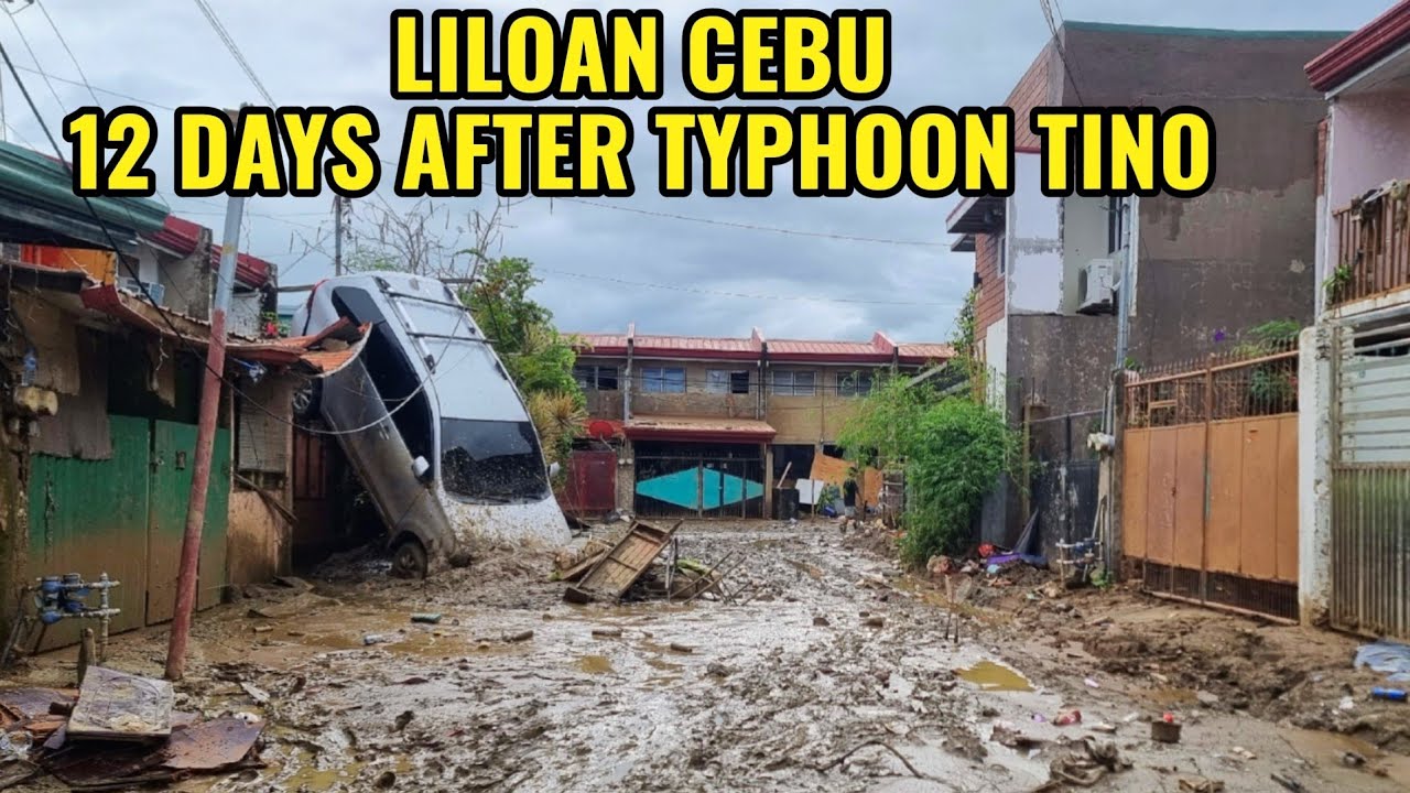 DRIVING THROUGH THE MOST TYPHOON DEVASTATED AREA IN CEBU. LILOAN. PHILIPPINES