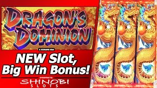 Dragon's Dominion Slot - Live Play and Big Win Bonus in First Attempt at New Konami game