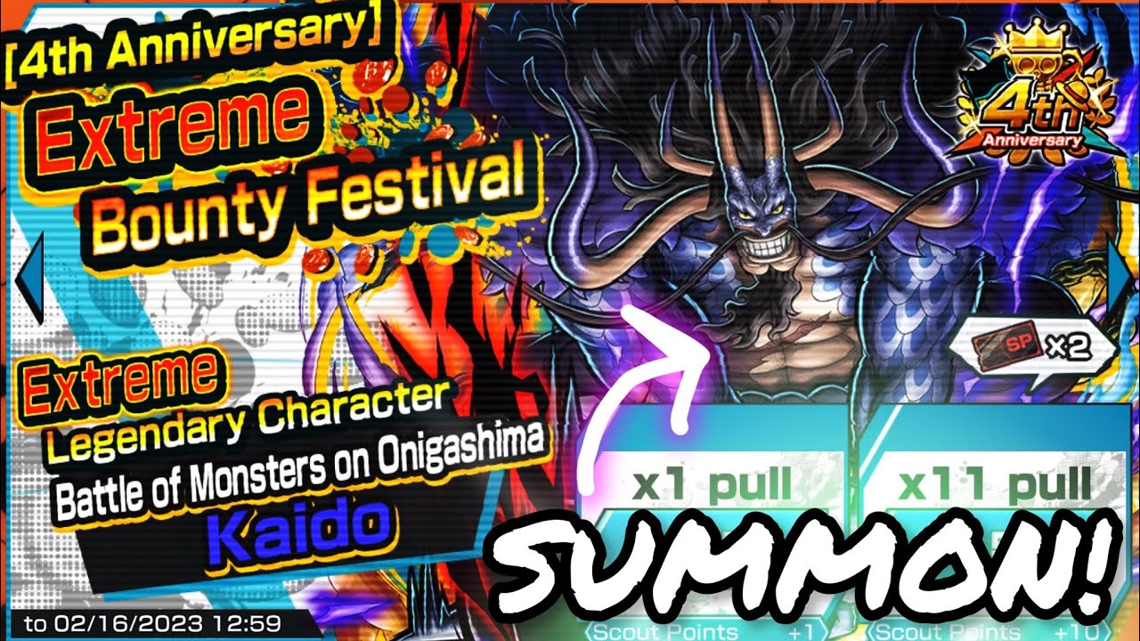 One Piece Bounty Rush OPBR/Ex Hybrid Kaido Lvl 69 , Ex Birthday