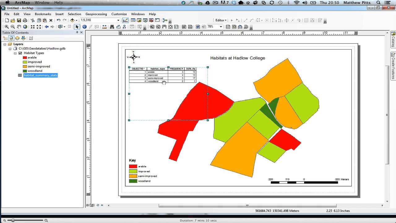 Adding Tables To Arcmap Layouts Youtube