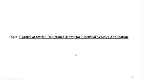 Control of Switch Reluctance Motor for Electrical Vehicle Application
