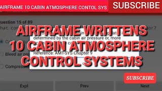 FAA AIRFRAME 10 CABIN ATMOSPHERE CONTROL SYSTEMS
