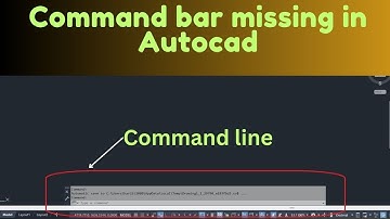 Autocad command bar missing | autocad command line missing