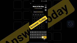 word of the day answer today binance 5 words Theme: Pre-IPO Assets #wordle #wordletoday #binance