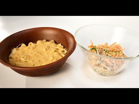Макароны с сыром и салатом коул-слоу | Тайна блюда