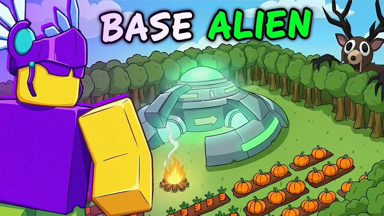 A INVASÃO COMEÇOU! Criamos uma Base ALIENÍGENA no 99 Noites na Floresta (Roblox)