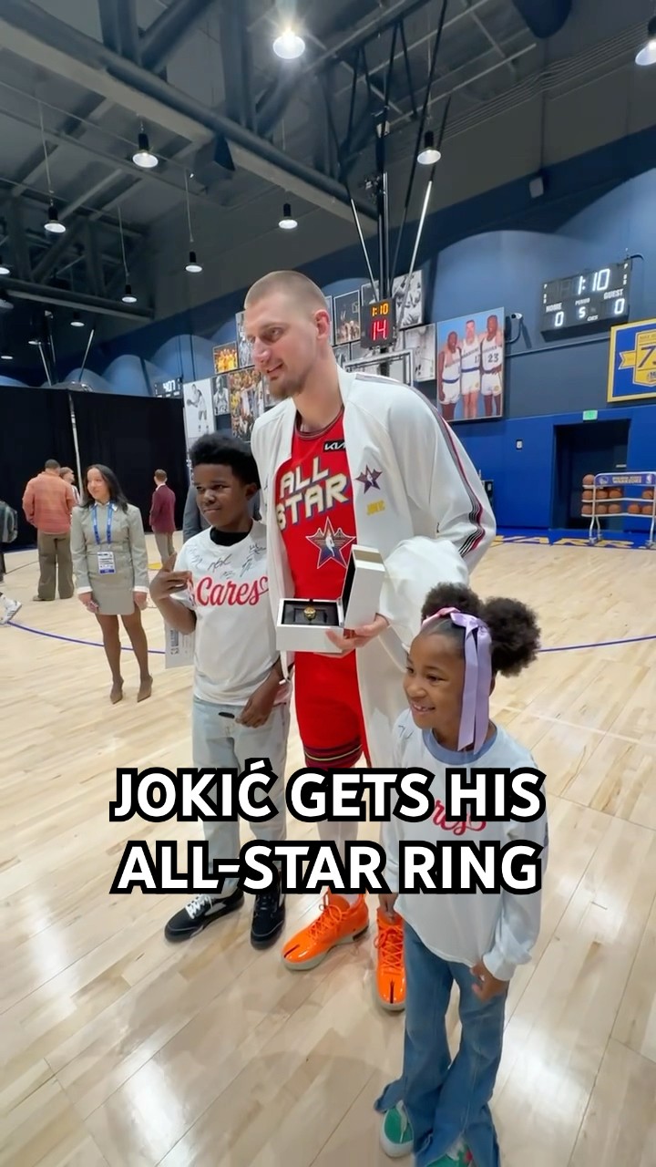 Nikola Jokic gets his All-Star ring and reads a letter from the kids
