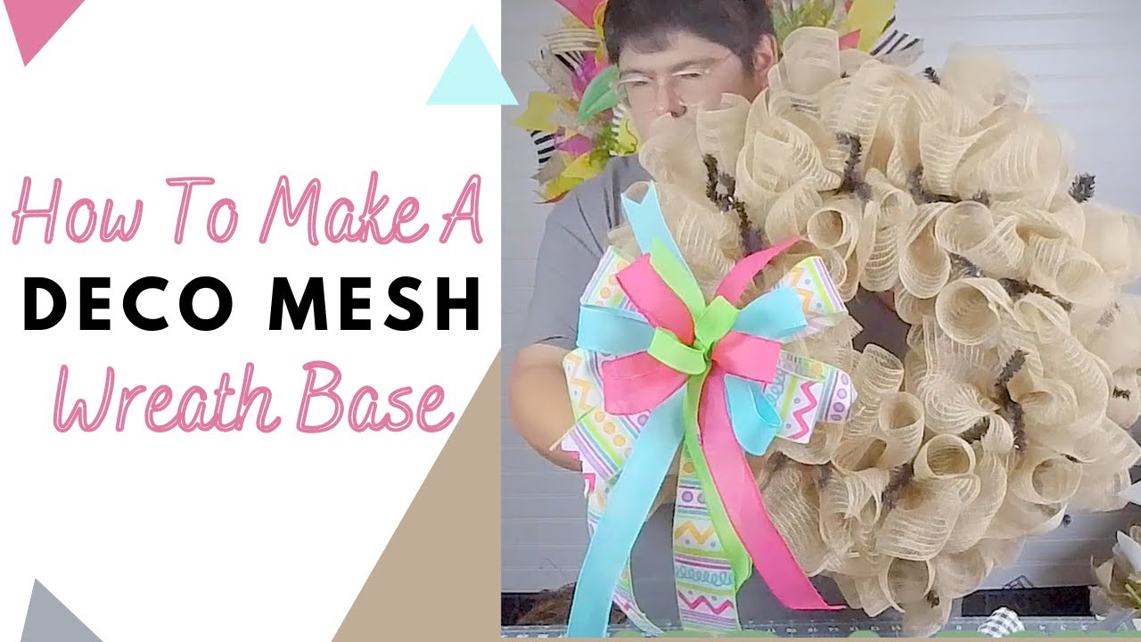 Create Deco Base How to Make A Deco Mesh Base For A Wreath - YouTube