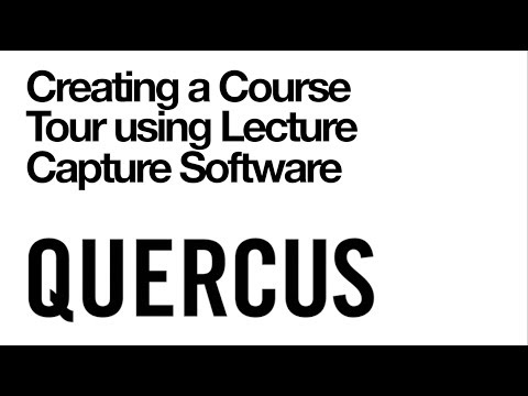 Creating a Course Tour using Lecture Capture Software